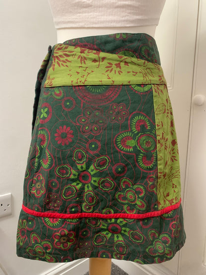 cotton adjustable floral skirt 