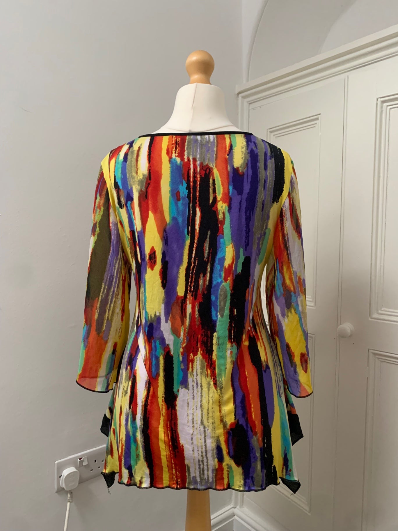 multicoloured artsy tunic top