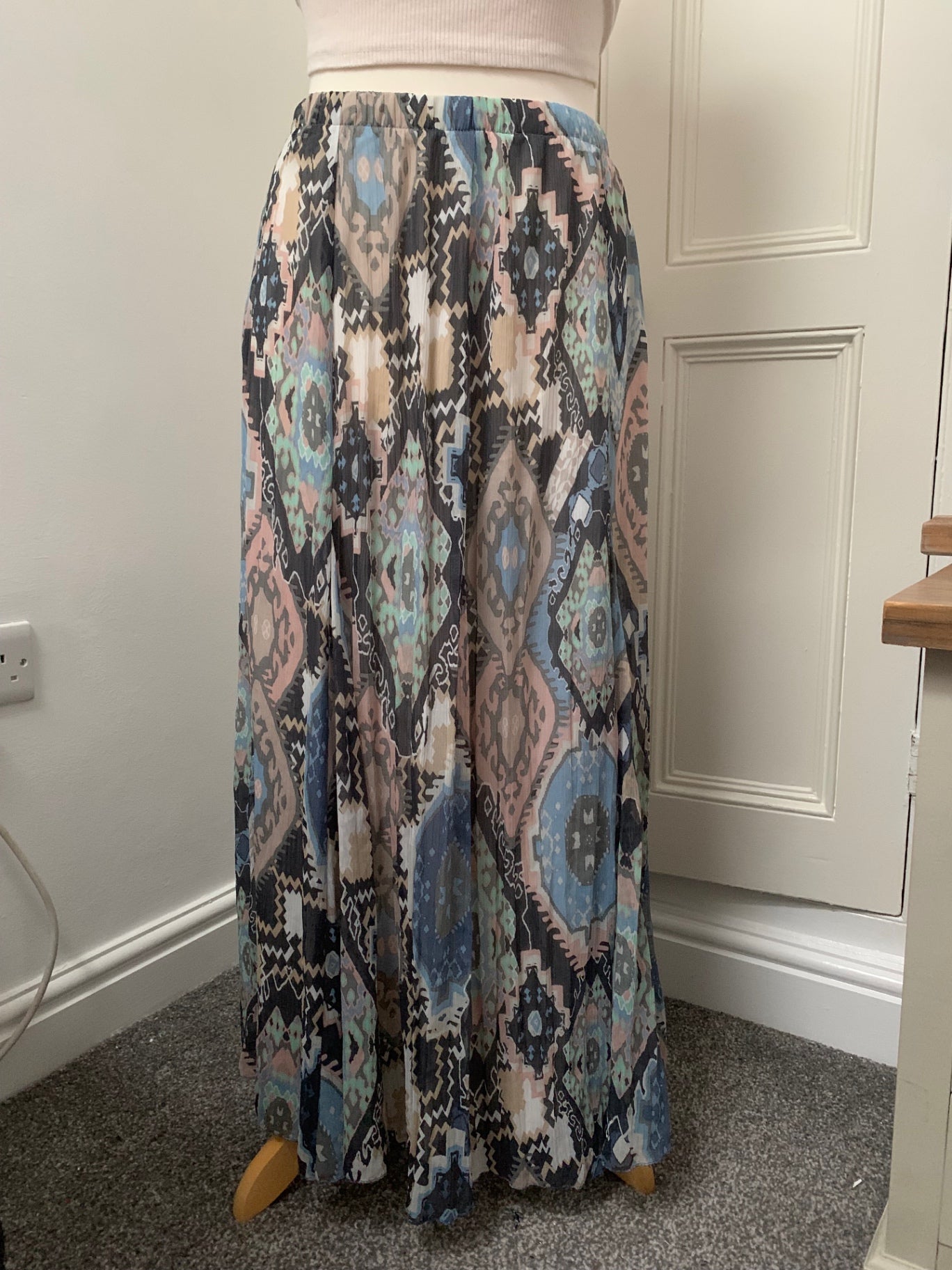vintage gerry weber geometric maxi skirt 