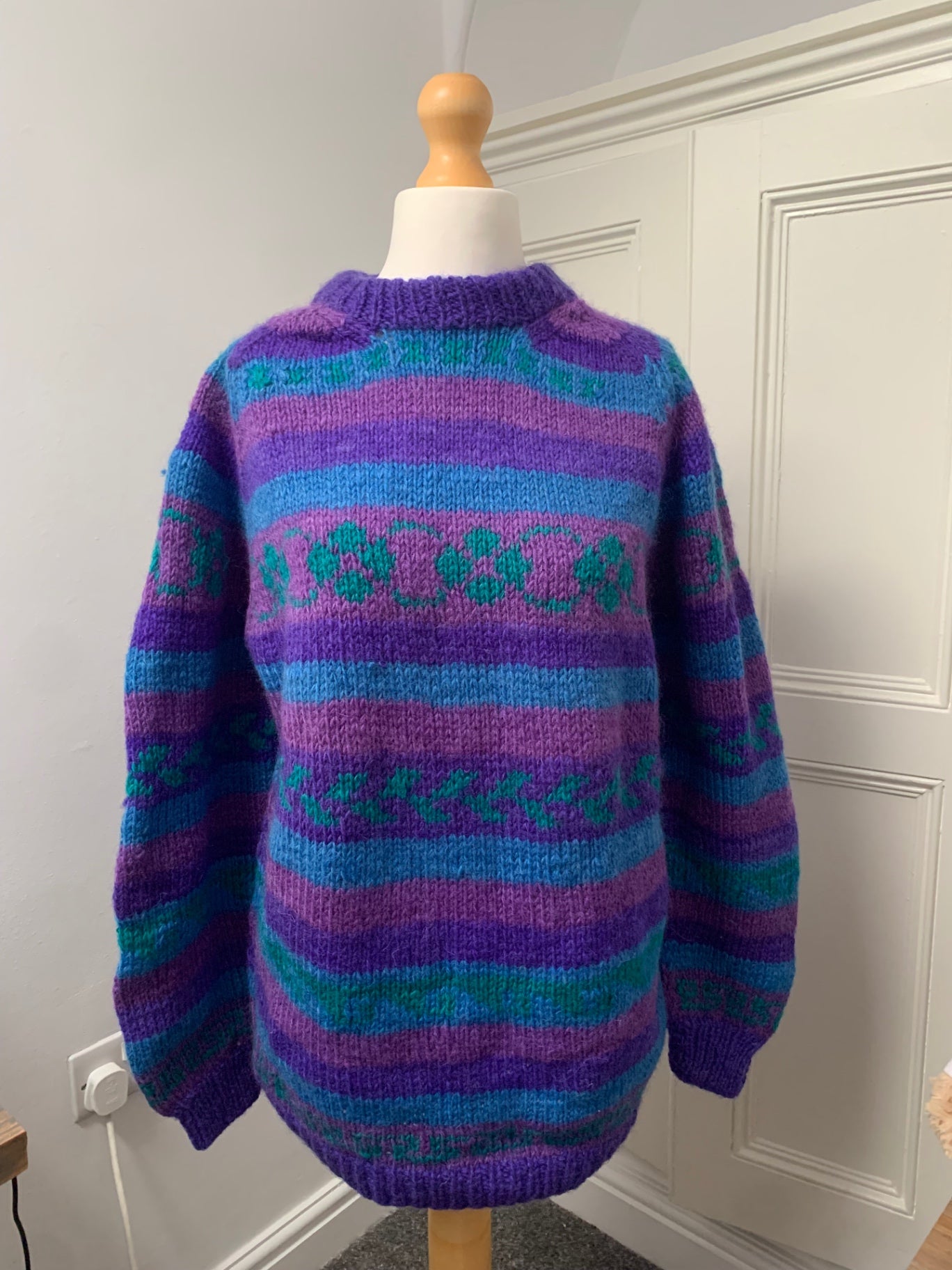 vintage purple striped jumper 