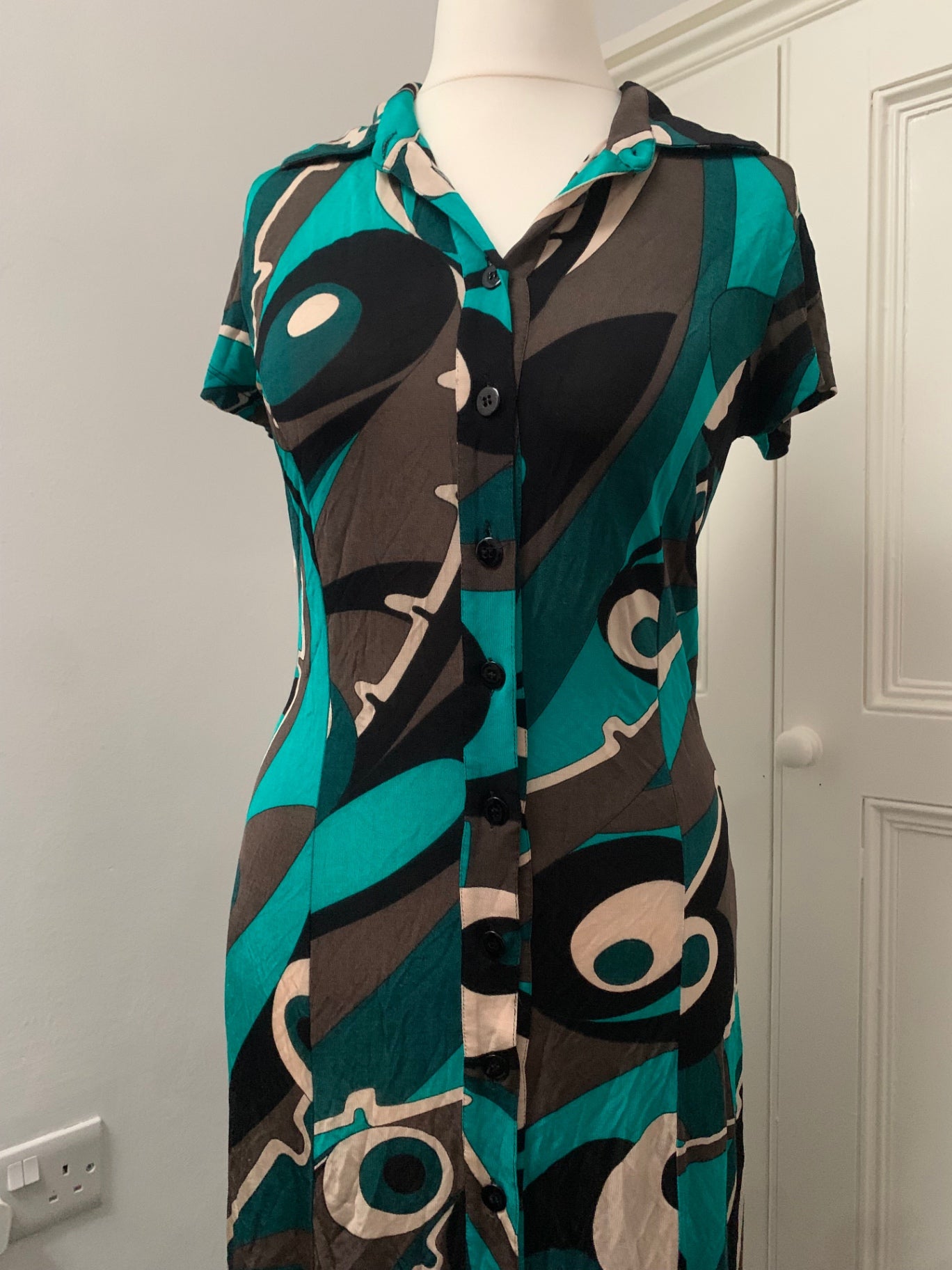 italian vintage geometric dress