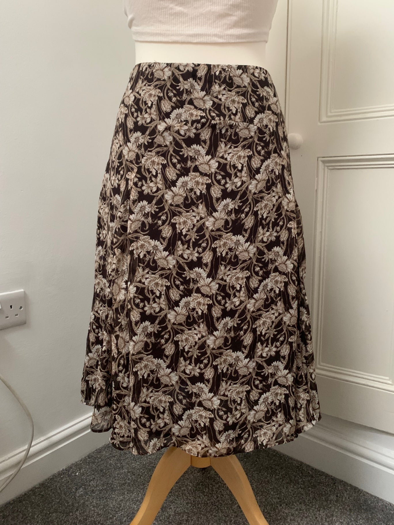 nine west floral skirt