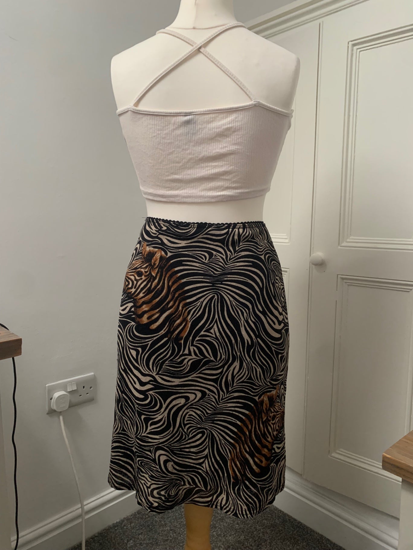 vintage zebra skirt 