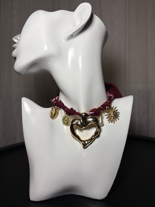 Bandana charm necklace 