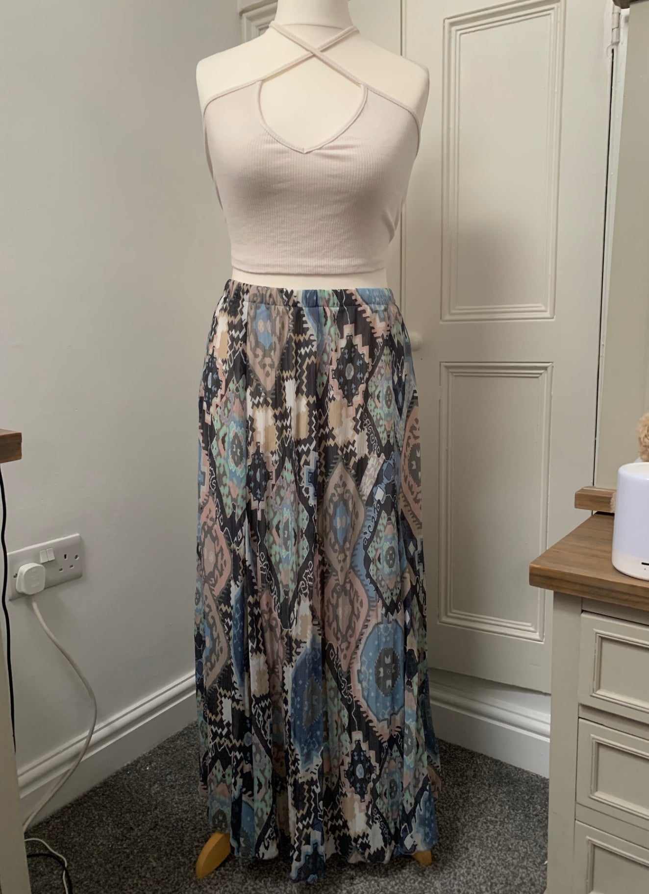 vintage gerry weber geometric maxi skirt 
