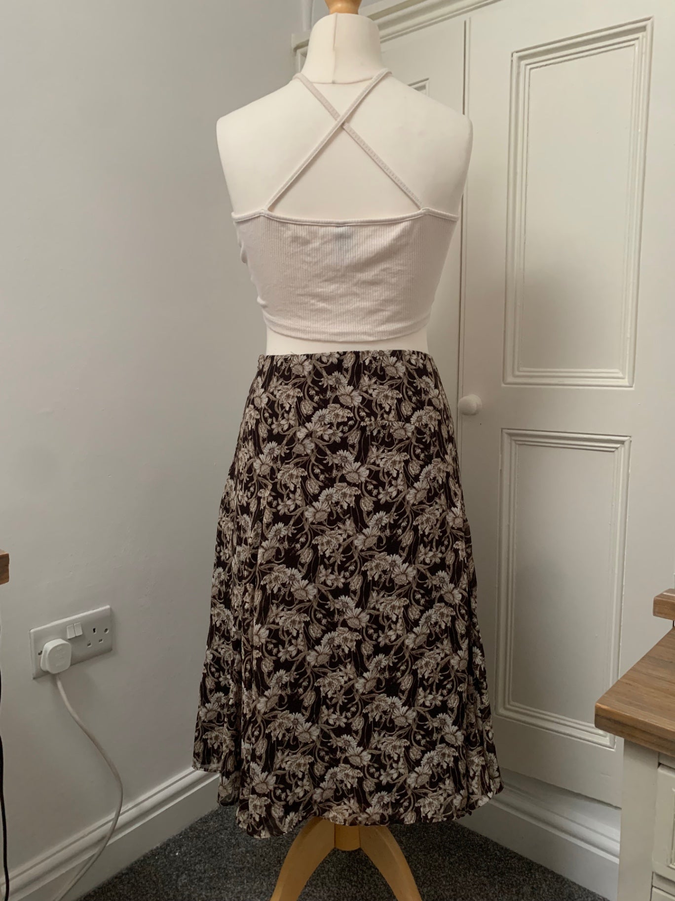 nine west floral skirt