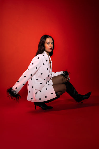 White Polka Dot blazer 