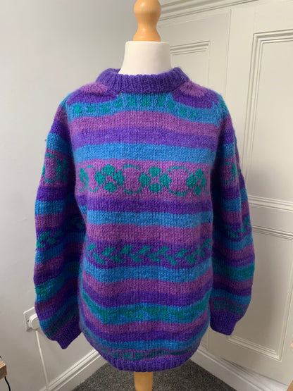 vintage purple striped jumper 