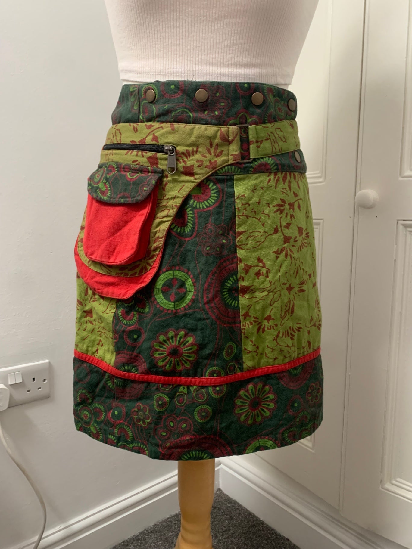 cotton adjustable floral skirt 
