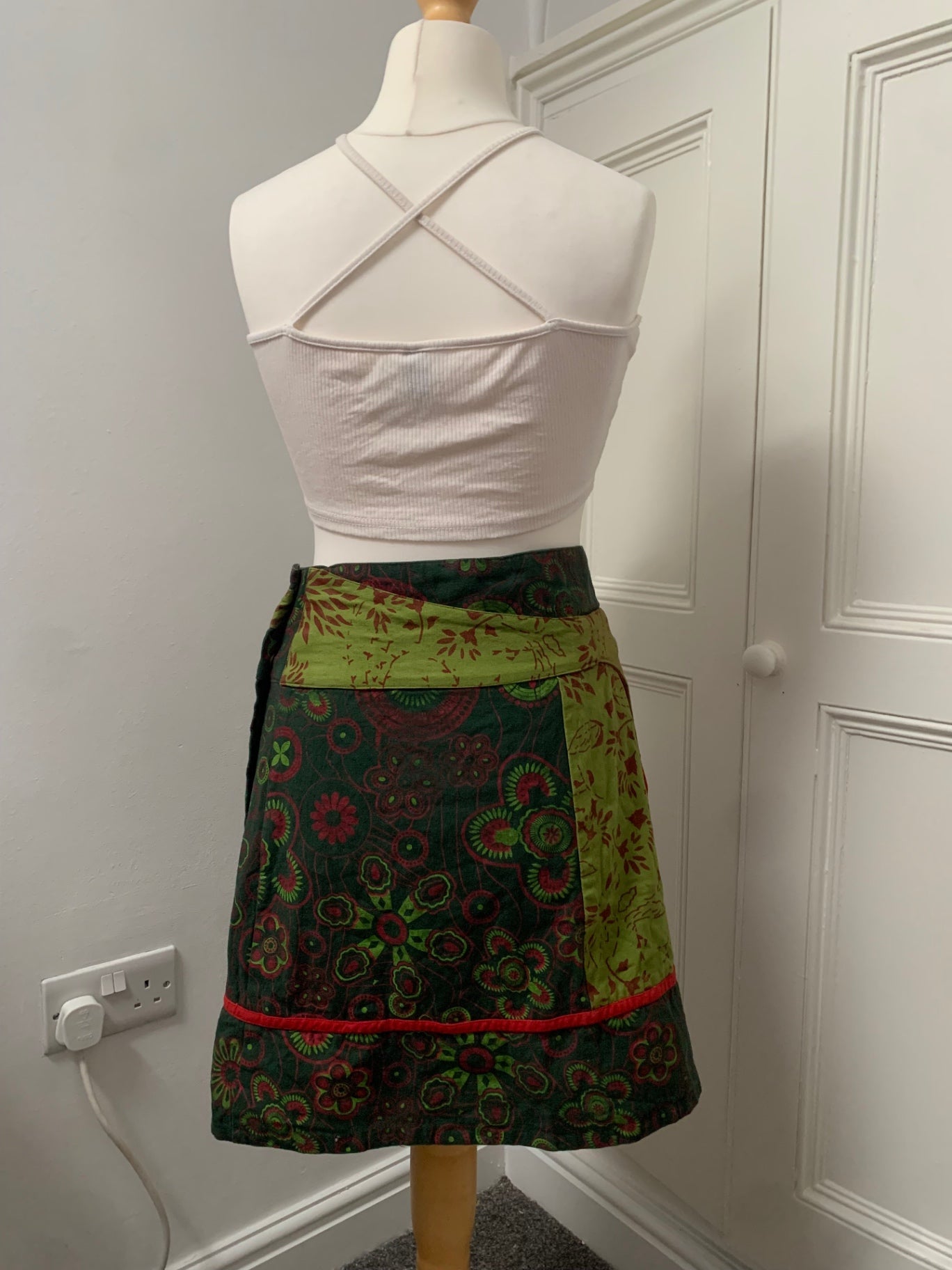 cotton adjustable floral skirt 