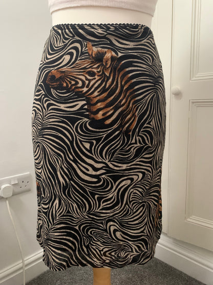 vintage zebra skirt 