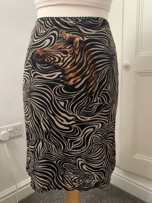 vintage zebra skirt 