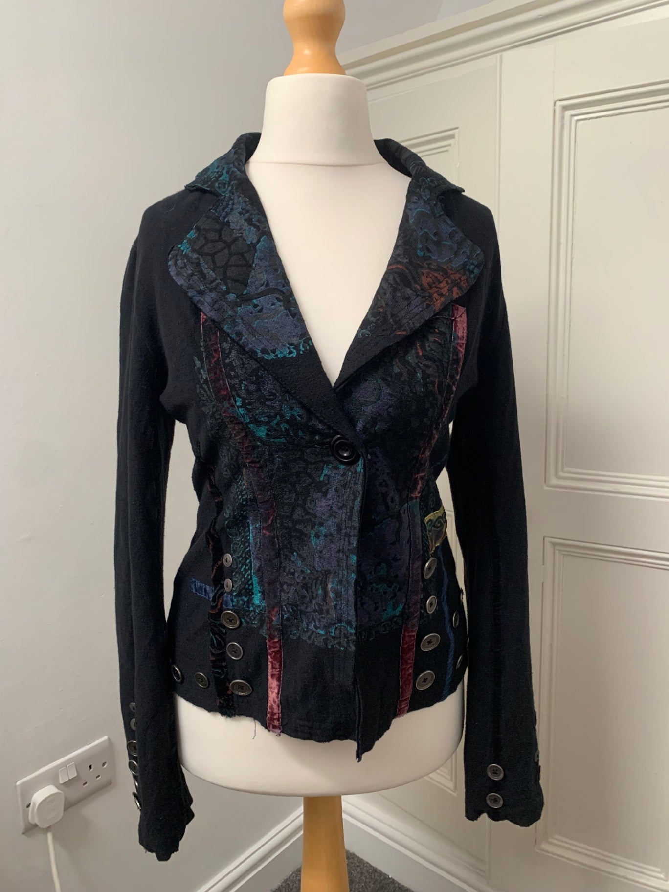 statement button jacket