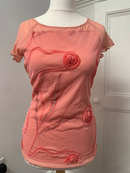 vintage promod rose mesh top