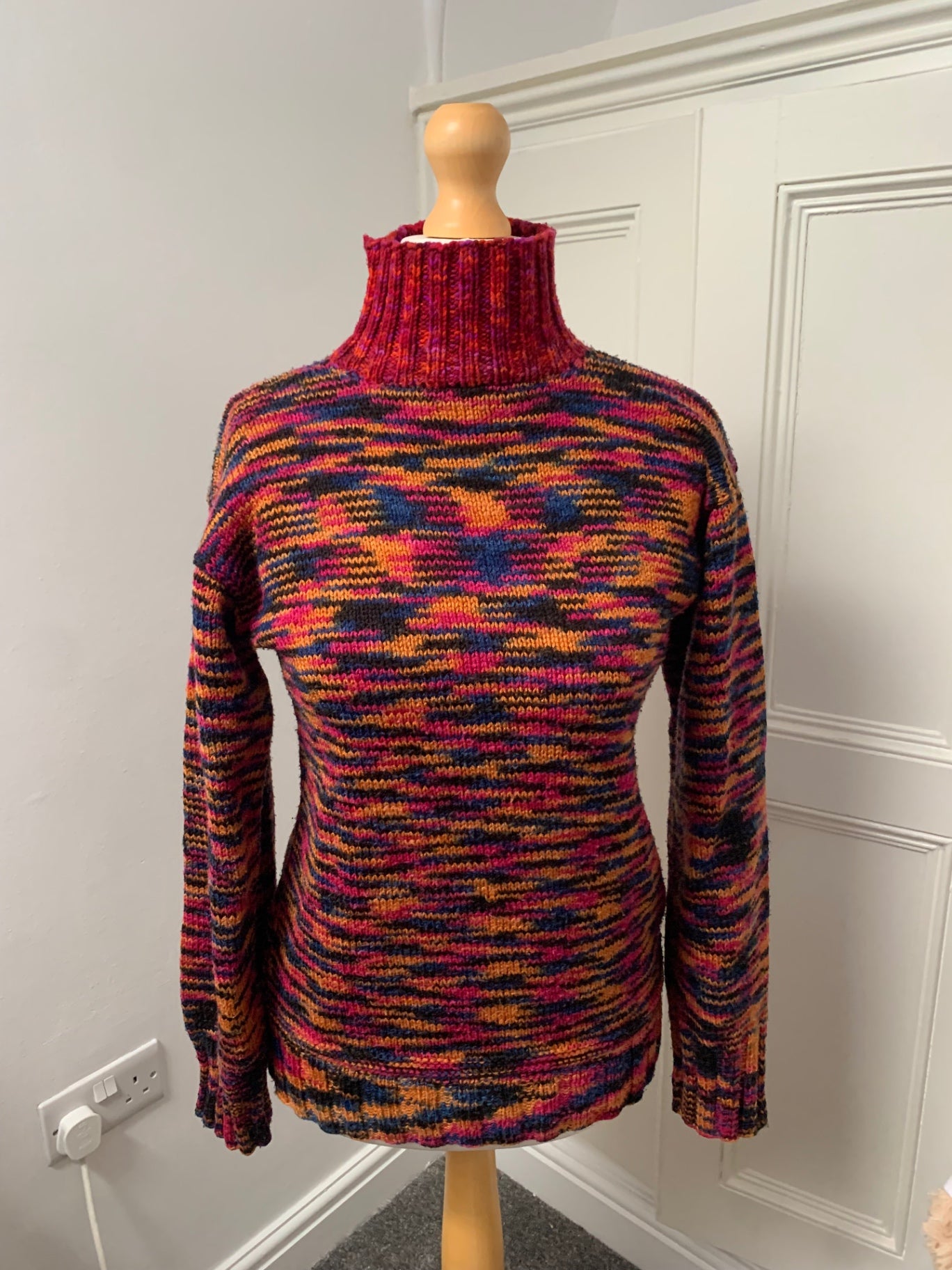 vintage multicoloured knit jumper 