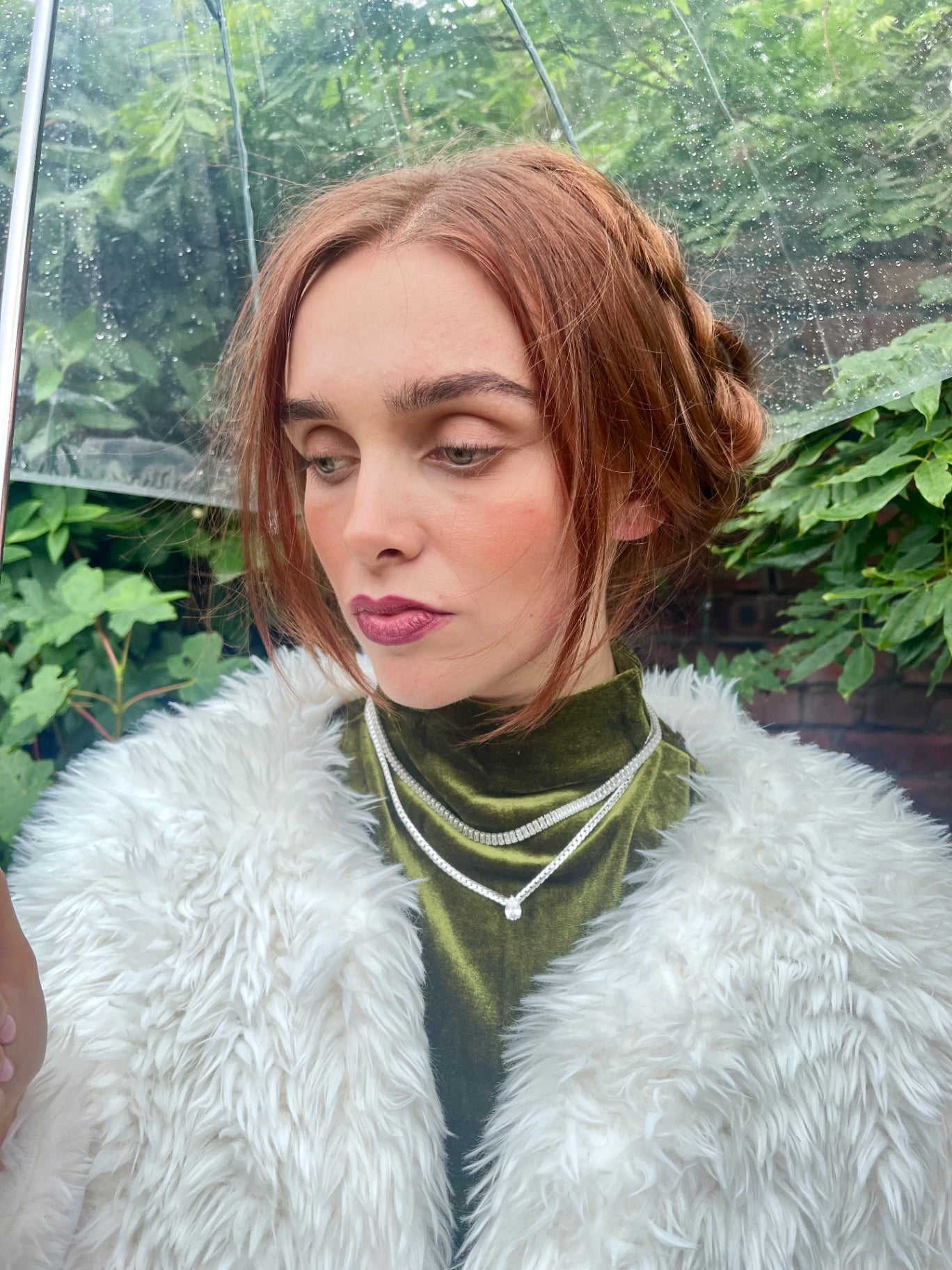 Silver Crystal Tennis Necklace 