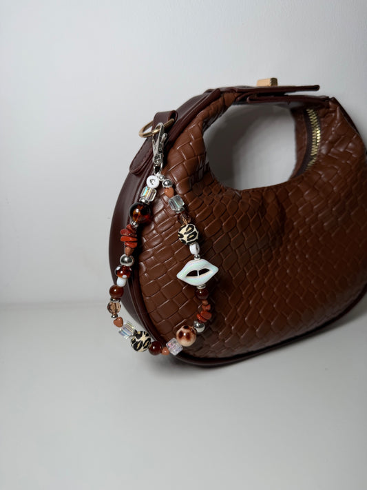 Cat eye Keyring - silver