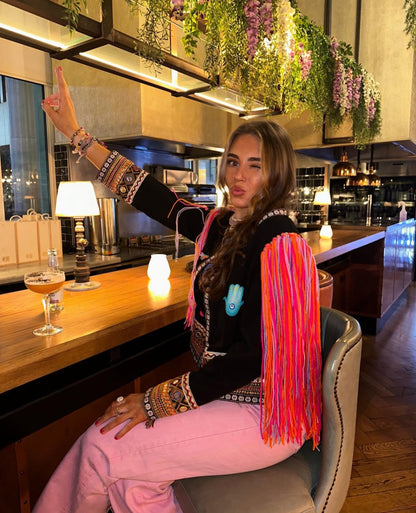 One of a kind jacket “LIVE YOUR LIFE BE FREE”🌈