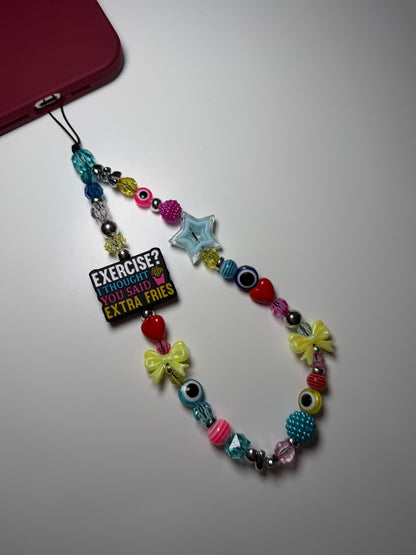 ‘Extra fries’ phone charm