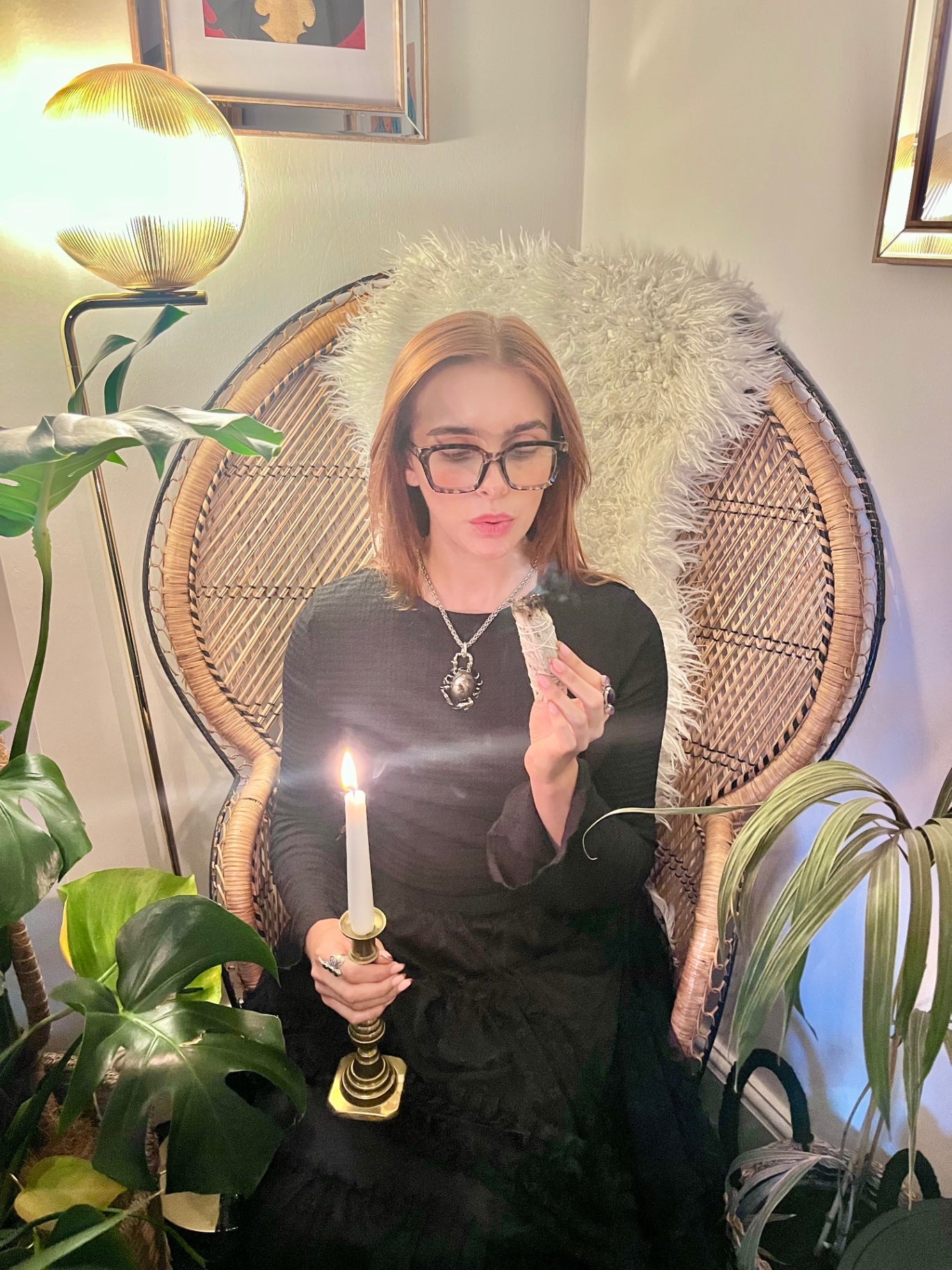 Scorpio Transformation Amulet Necklace — Labradorite Scorpion Pendant on Silver Chain