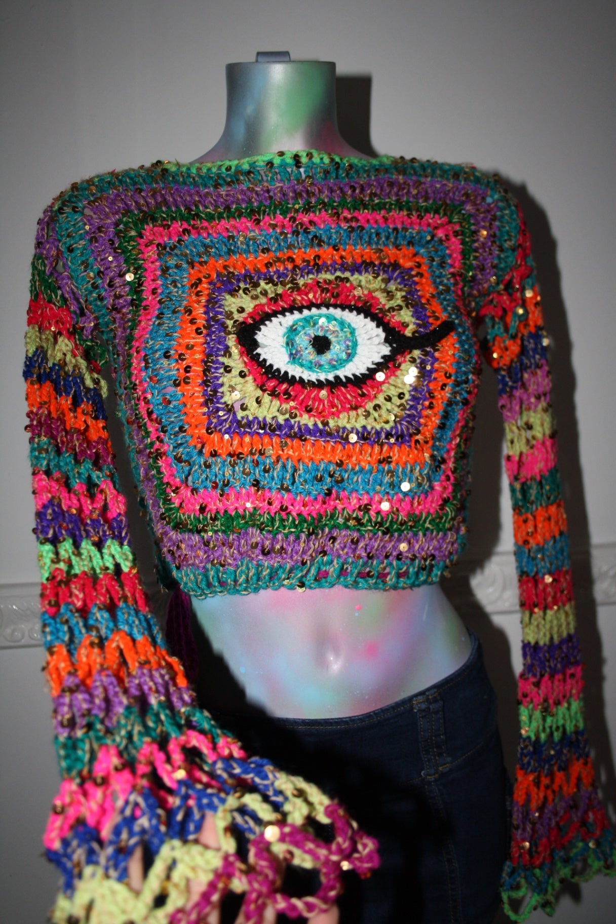 Sequin crochet top - THE MAGIC LABEL