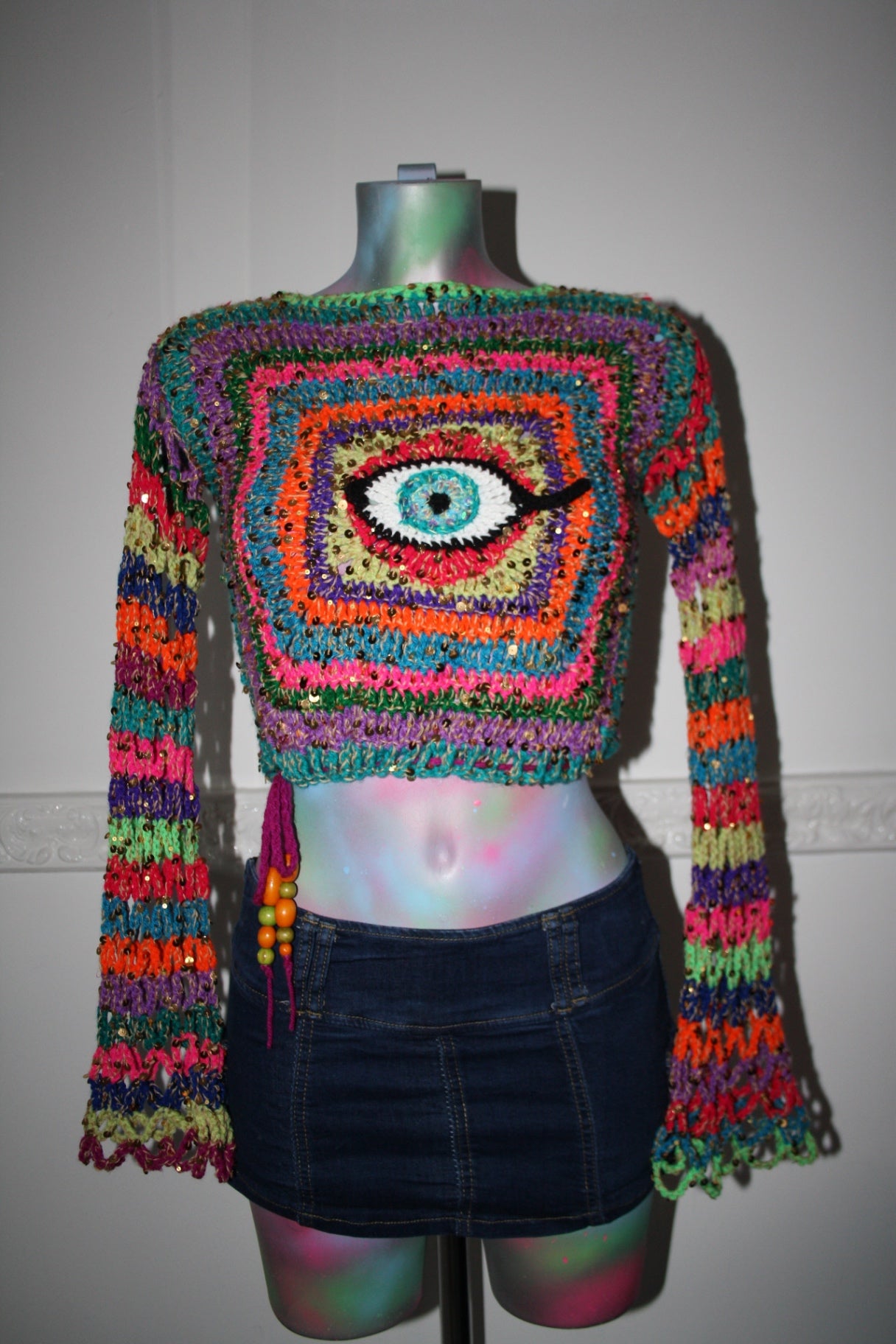 Sequin crochet top - THE MAGIC LABEL