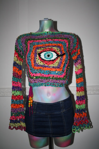 Sequin crochet top - THE MAGIC LABEL