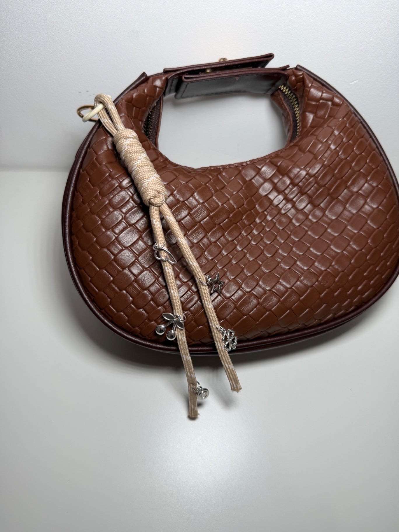 Beige babe rope Keyring 