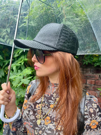 SNAKE SKIN BLACK CAP
