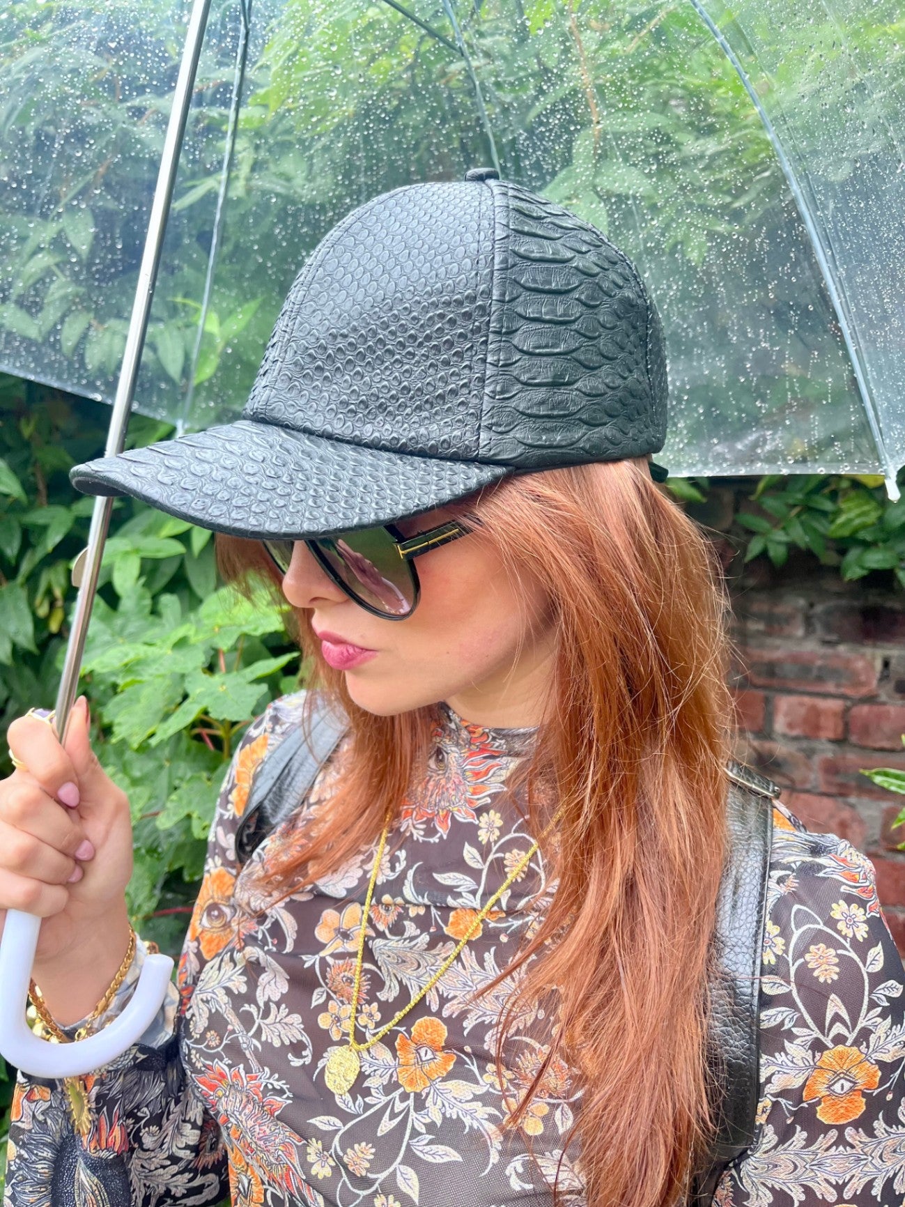 SNAKE SKIN BLACK CAP