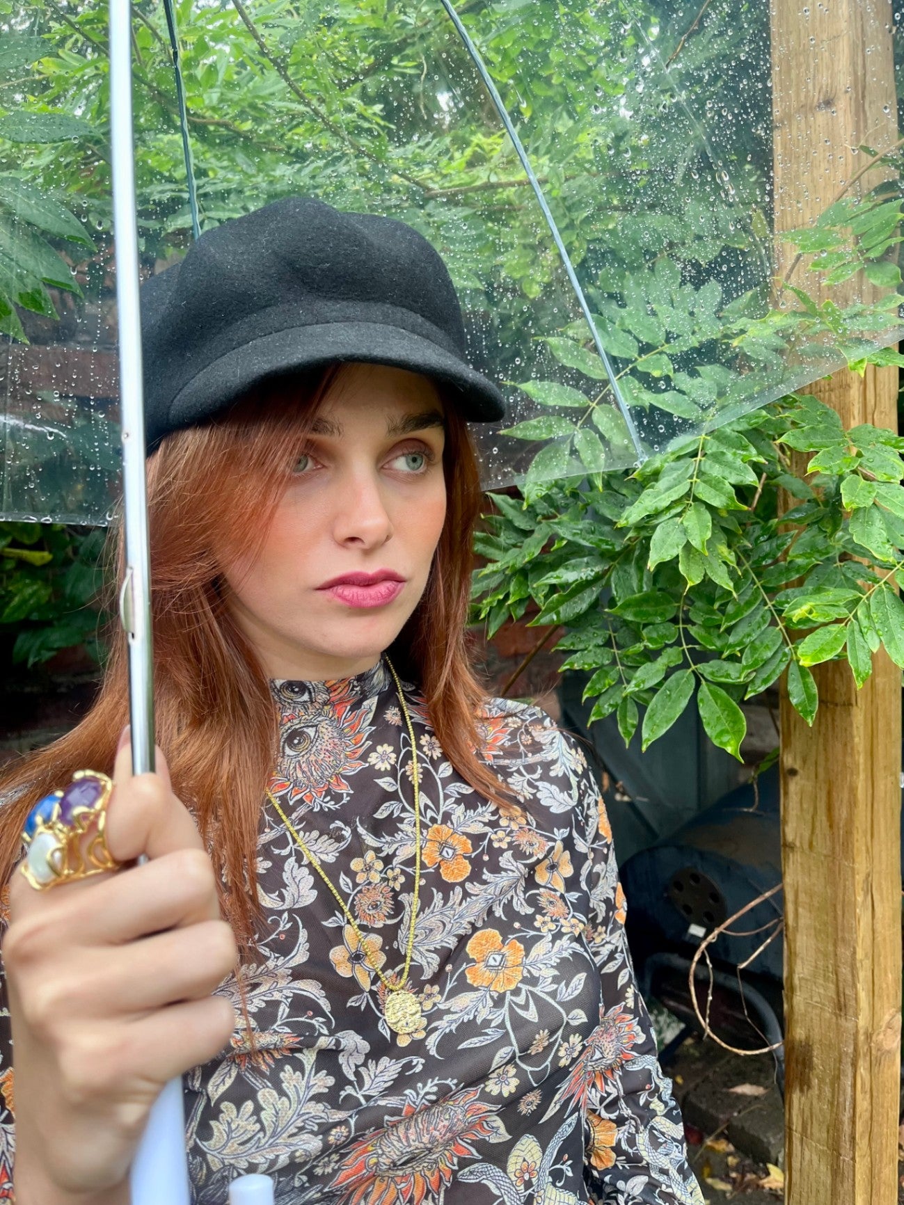 BLACK WOOL BAKER BOY HAT CAP ADJUSTABLE