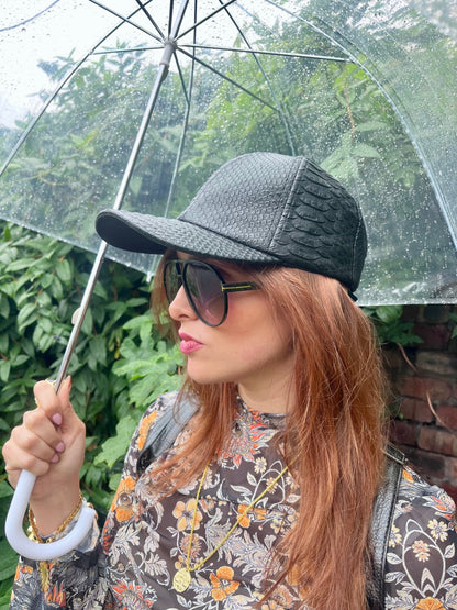 SNAKE SKIN BLACK CAP