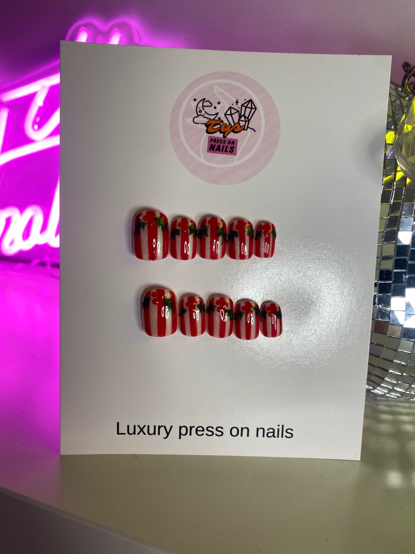 Christmas Stripes & Holly