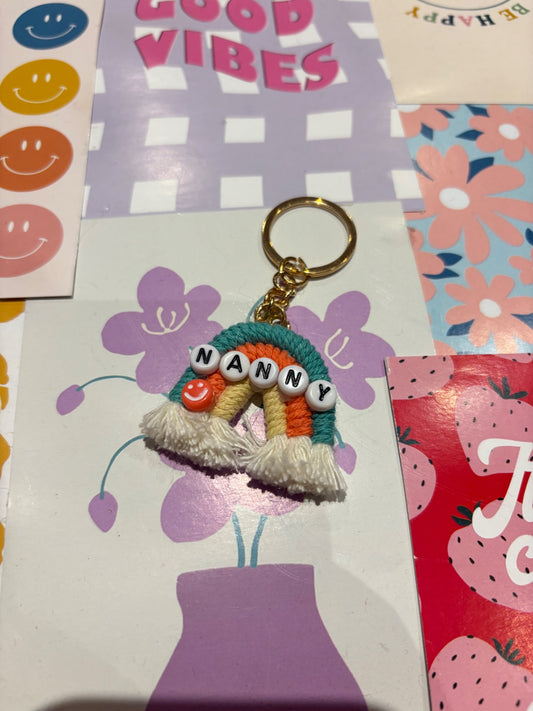 Turquoise Nanny Rainbow Keyring