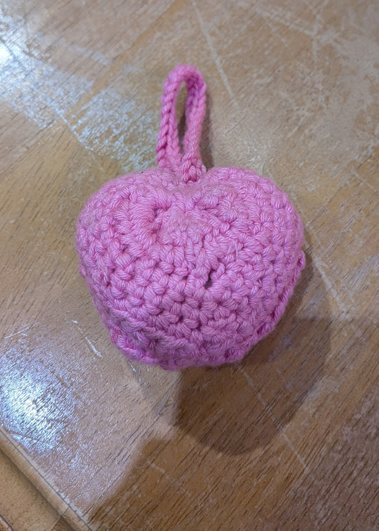 Pink heart bauble 