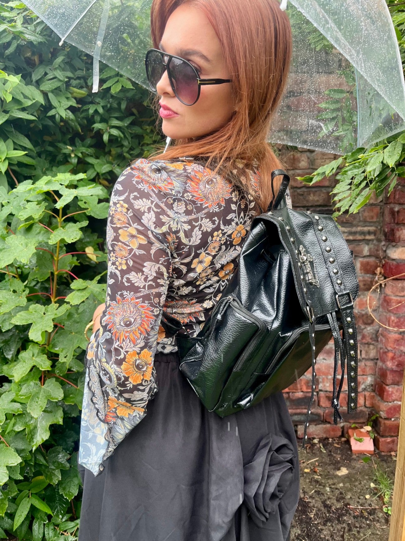 BLACK REBEL CROSS BACKPACK