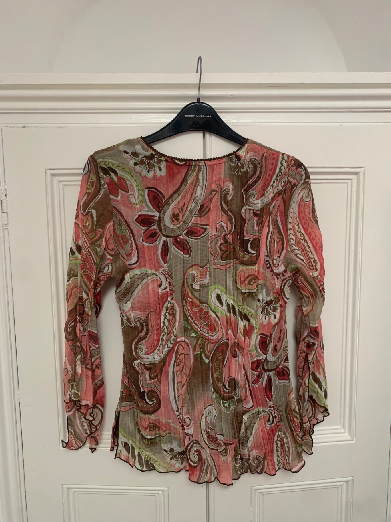 vintage pink & green fairy top 