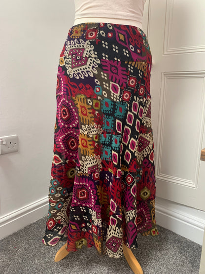 boho colourful ruby rd skirt