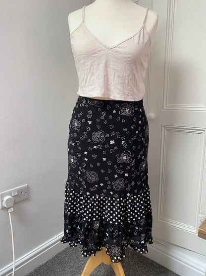 gerard darel black & white skirt 