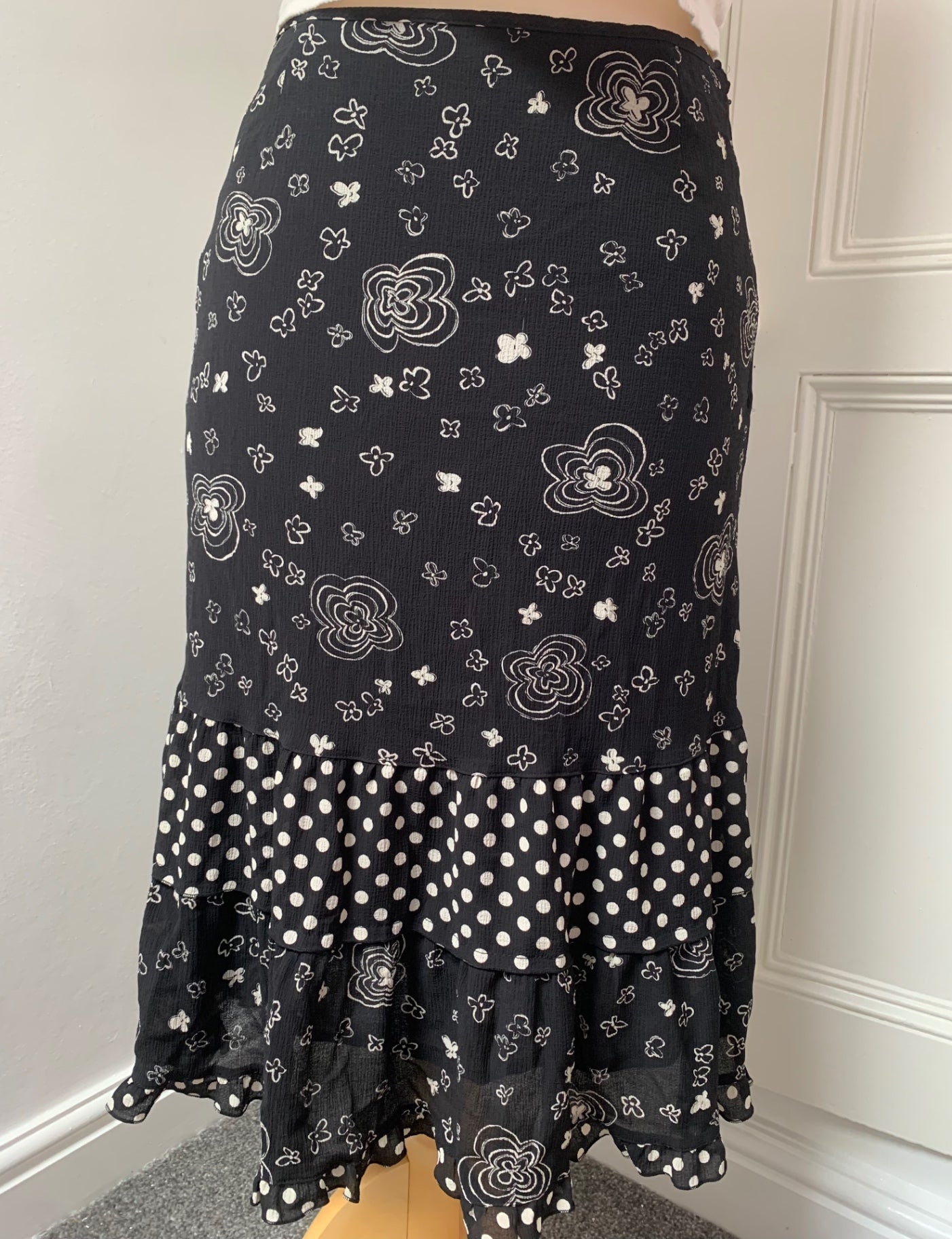 gerard darel black & white skirt 