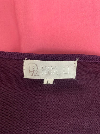 purple floral detail top