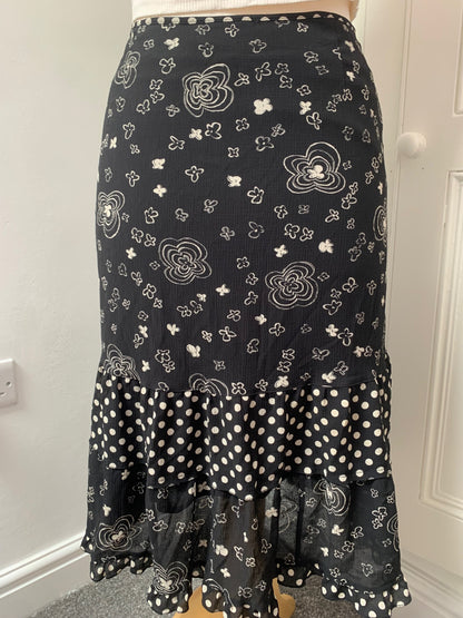 gerard darel black & white skirt 