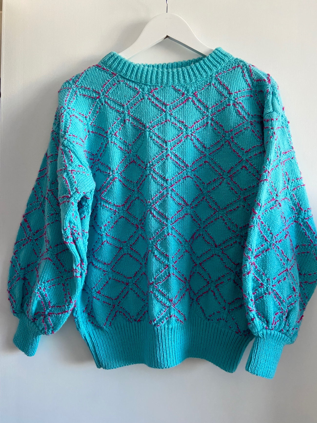 Blue Hand Embroidered Detail Jumper