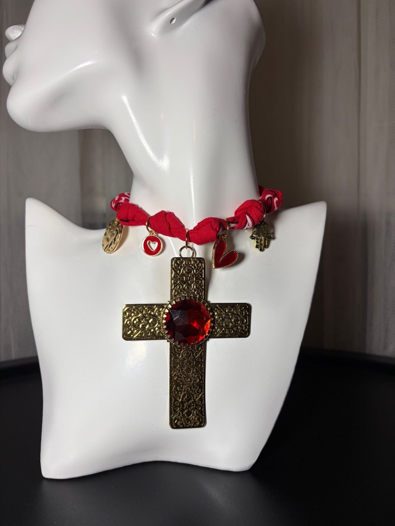 Bandana charm necklace 