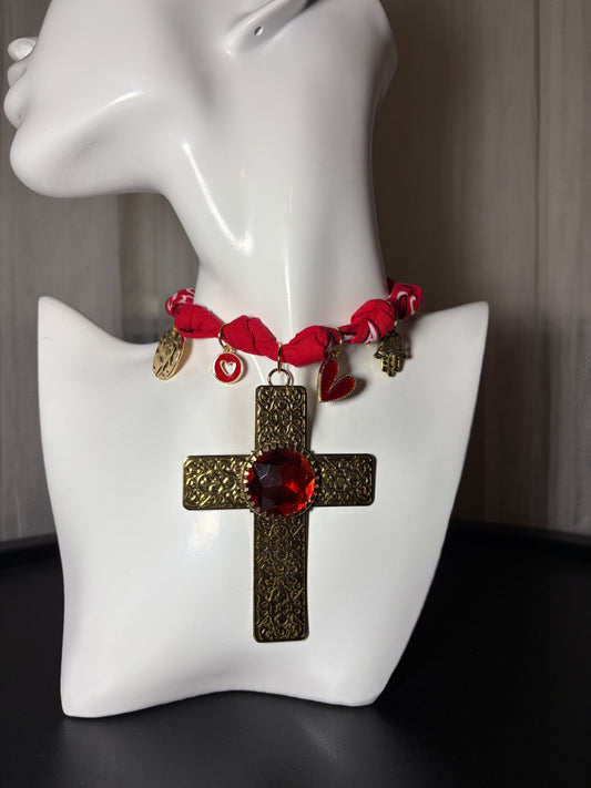 Bandana charm necklace 