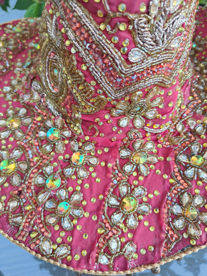 Dolly cowboy hat recycled sari fabric 