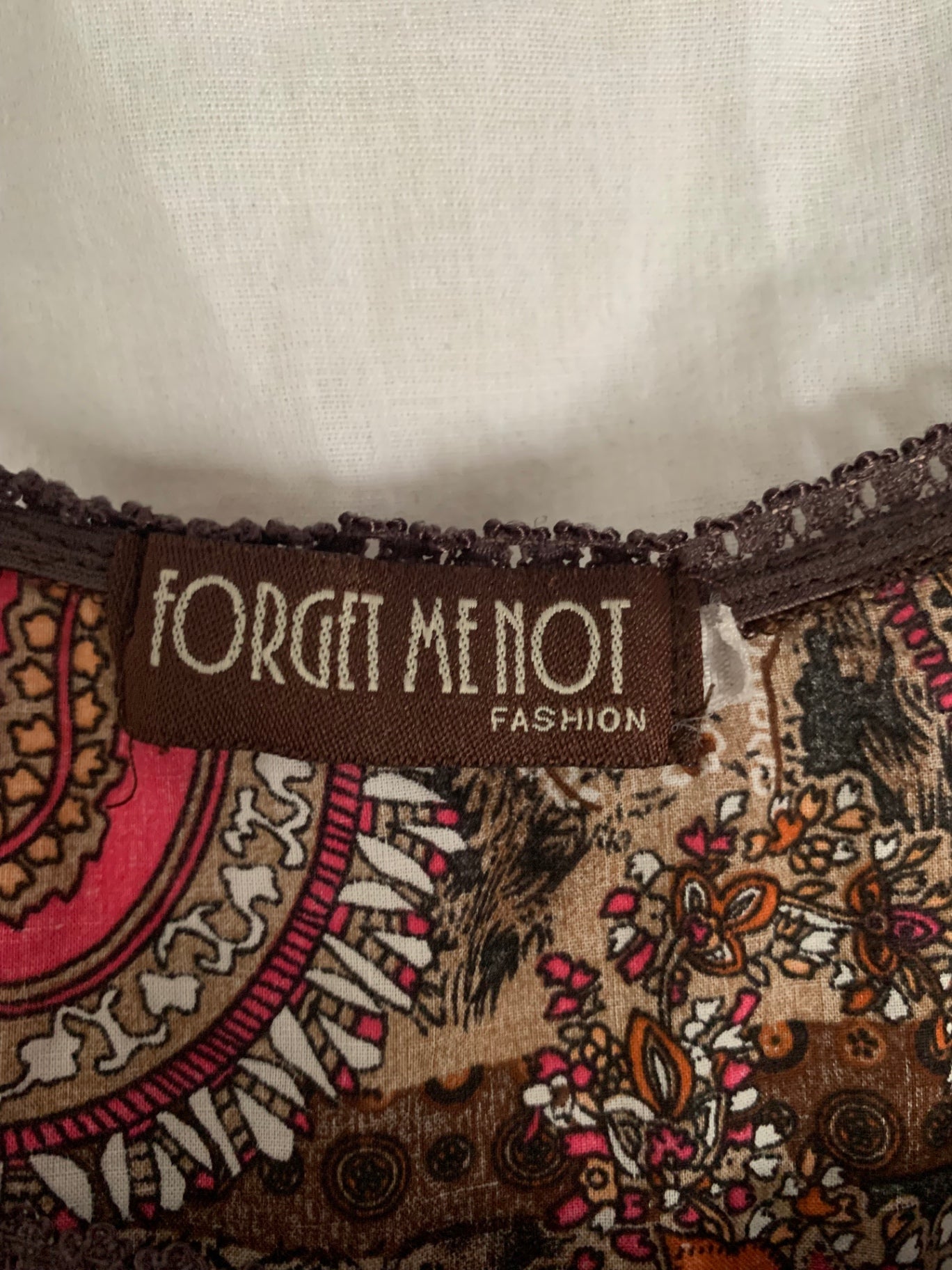 vintage 100% cotton paisley top