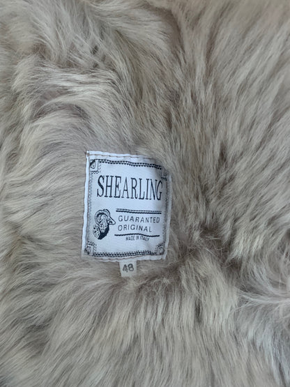 vintage italian shearling coat with embroidery