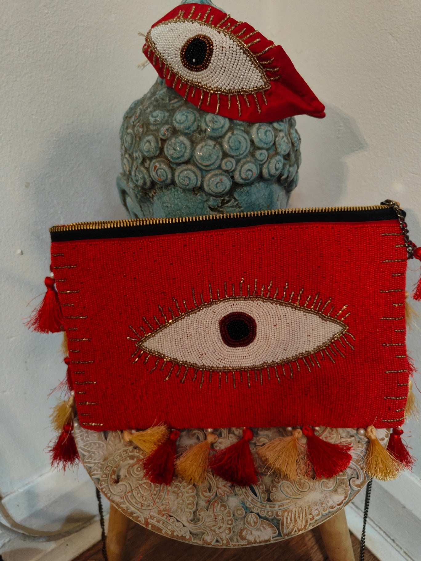 Evil eye protection bag and headband set 