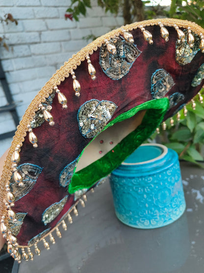 Dolly cowboy hat recycled sari fabric 